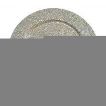 Wedding Table Decorate 13inch Plastic Shiny Sliver Charger Plate Solid Pigmented Dishes thumbnail-1