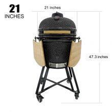 Custom 21inch Ceramic Grill Factory Kamado Barbecue Smoker From China thumbnail-4