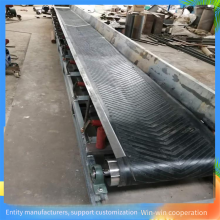 Non-lifting Belt Conveyor, Large-inclination Loading Conveyor, 10-meter-long Automatic Lifting Ribbed Conveyor thumbnail-2
