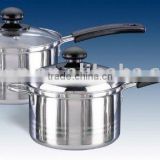 stainless steel 304 milkpot,stockpot with single and hollow handle