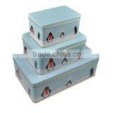 Dongguan wholesale rectangular tin box sets tin box sets packing