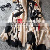 Painting Lotus Print Tassel Brim 2016 Spring Summer Women Hijab thumbnail-2