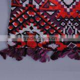 New Style Tassel Geometry Printed Cotton Voile Scarf thumbnail-4
