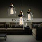 Vintage Industrial Lamp ROHS CE Wooden Glass Pendant Lights thumbnail-3
