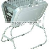 Folding charcoal barbeque grills