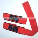 Red Weight Lifting Straps Made by Heavy-Duty Cotton With & Without Padding thumbnail-2