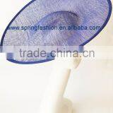 Sinamay Large Fascinator Base Big Brim Hat base (39*43cm) - Cobalt Blue