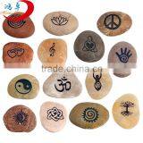 Engraved gratitude stones river stones pocket stones etched with pattern