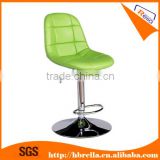 modern green bar chairs with chromed lift lever