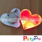 high quality LED Valentine's Day heart badges
