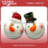 Ceramic Christmas Snowman Head Salt&pepper Shaker