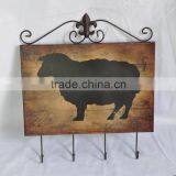 13B131EAA Sheep Decotative Pattern Metal Wall Hanging Hook