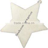 44x2mm Flat Star Painted Wood Pendants thumbnail-1
