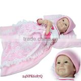 24inches silicone sleeping doll lifelike the real baby vinyl dolls for sale