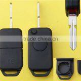 Promotional car key 1 button flip remote key blank shell for Mercedes-Benz