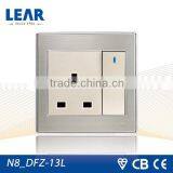 N8 Series Wall Switch 1 gang switched 13A socket