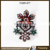 2016 Newest Design Fashionable Colored Rhinestone Flower Brooch thumbnail-1