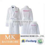 Jinhua Wholesale Cheap Waffle Patterned Cotton Lapel Bathrobe thumbnail-1