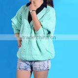 2015 New Knitted Wear Long Sleeve Winter Sweater Lady Button Women Cardigan Fashion