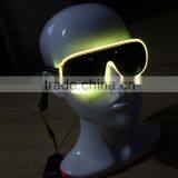 Yellow EL sunglasses/EL glow sunglasses/EL lighting glasses/Electroluminescent sunglasses