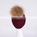2016 100 % Cotton Wine Red Baby Kids Crochet Hat Handmade Children Knitted Hat KZ160085 thumbnail-4