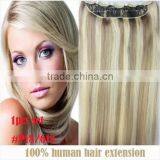 Mixed Color #18/613 Clip in Hair 1 Pcs Set Clip In Hair Smooth Human Hair Extension Clip In Hair Extensions