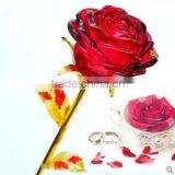 Beautiful Red Crystal Rose Flower for Wedding Favors Crystal Gifts