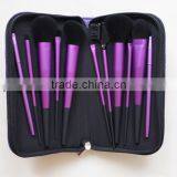 11pcs Synthetic Purple Make up Brush Set thumbnail-1