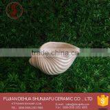 2016 New Design Minimalist Seashell Shaped White Ceramic Small Flower Pots,Succulent Plants Pots thumbnail-4