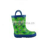 Kids Cartoon Back Pull Tab Rubber Rain Boots