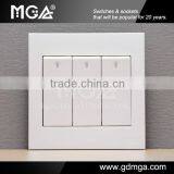 16A 3 Gang 2 Control Household Electric Switch