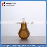 Longrun promotional unique customized shape yellowish brown baijui glass bottle china supply