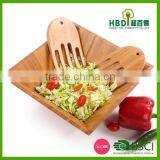 Red Bamboo Salad Bowl thumbnail-3