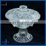 Art Embossed Cookie Bowl With Glass Lid 4" thumbnail-1