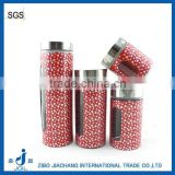 red skin tea glass canister storage jar