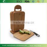 6pcs Bamboo Chopping Cutting Slicing Boards With Display Stand thumbnail-2