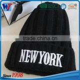 Wholesale Warm Embroidered Beanie Custom Beanie Knitted Cuff Hat thumbnail-4