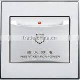 Wenzhou Manufacturer Pure White With Silver Ring Energy Saving Hotel Key Card Switch