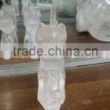 Natural hand carved clear quartz carved crystal unicorn for craft&decoration