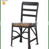 2016 Classic Cheap Metal Restaurant Dining Chairs With Wooden Seat