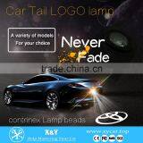 Red Car Led Laser Fog Light Rear Anti-Collision Brake Tail Lights Warning Lamp Logo Brake Light thumbnail-2
