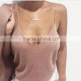 Bonvatt 2017 Low - Cut Vest Summer Fashion Hot Sale Women Casual Cotton VEST Top Tank Sleeveless Shirt thumbnail-1