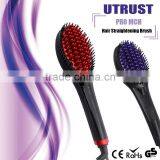 Private Label Flat Iron Ceramic Hair Straighteners Brush Hair Straightener Brush Lcd 2016