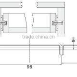 0219010 Black Plastic Drawer Slide Rail for Furniture Cabinet thumbnail-2