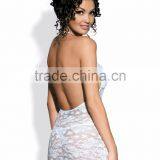 Sexy Lingerie Set - Brilliant Jennifer Chemise & Thong - White thumbnail-2