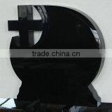 Man Carved Shanxi Black Granite Tombstone Polished thumbnail-2