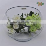 Large clear glass vase for decoration, handmade wholesale glass fish bowl