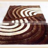 Thick Vibrant Blue 3D Style Floral Sparkle Mat Deep Glossy Shag Pile Floor Rugs thumbnail-2