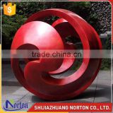 made in China stainless steel red ball sculpture for landscaping NTS-614X
