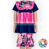 2017 Summer Boutique Clothing Set Ruffle Top And Shorts Two Pieces Girls Outfits